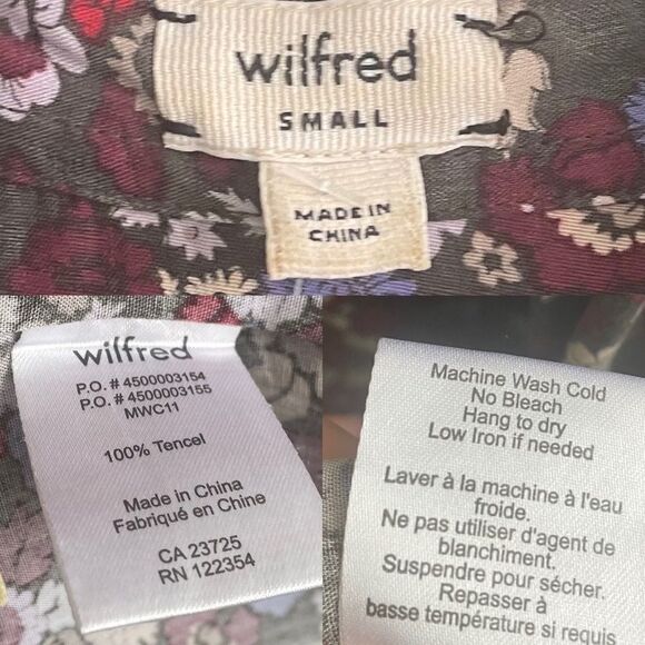 Aritzia Floral Print Button Front Blouse S - Picture 6 of 7